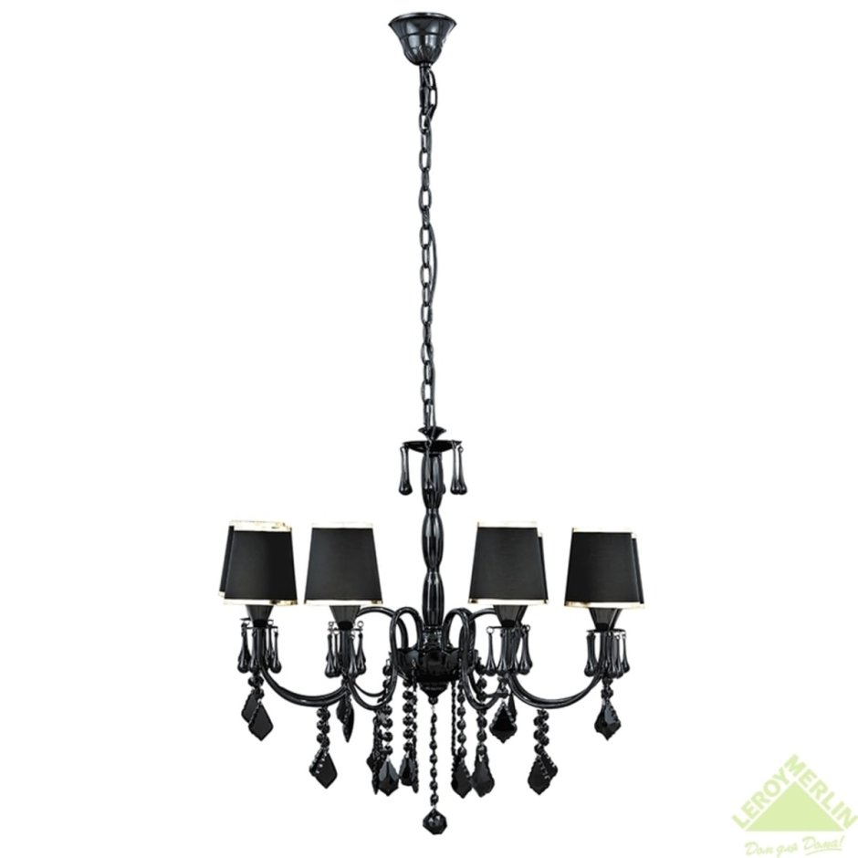 Люстра Аврора черная Леруа