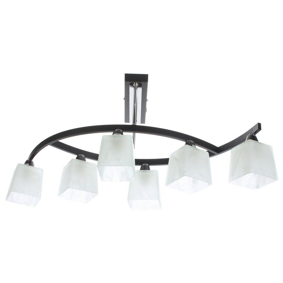 Люстра Coffee 4хе27х60 Вт, металл/стекло, цвет белый/коричневый