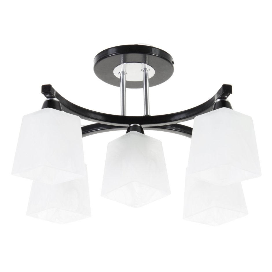 Люстра Адажио 6xe27x60 Вт металл/стекло цвет хром/белый