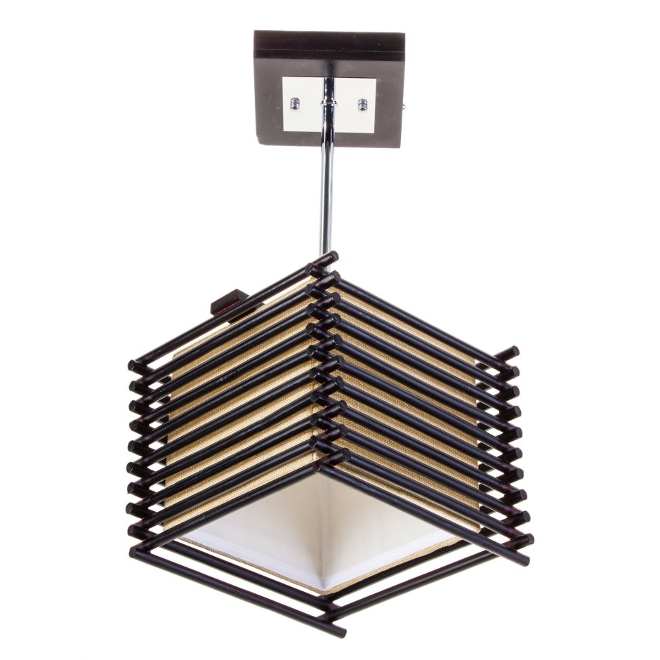 Подвес Eko 1xe27x60 Вт металл/текстиль цвет темное дерево/мультиколор