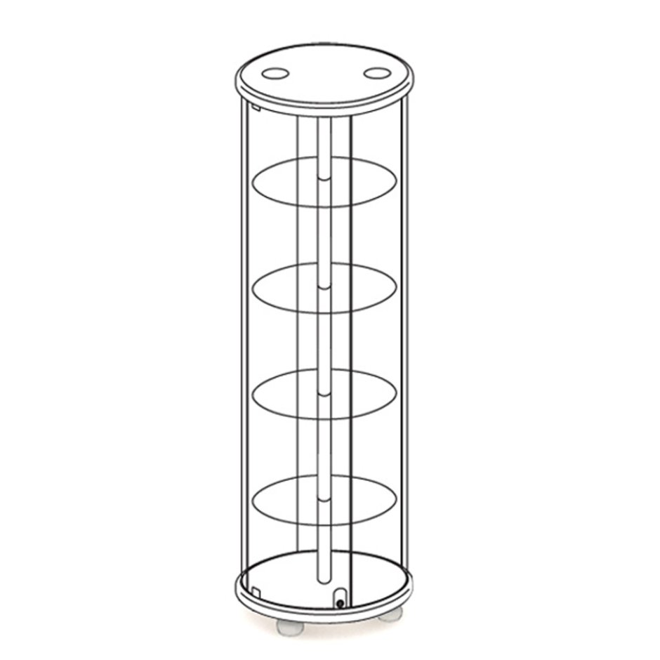 Круглая стойка витрина