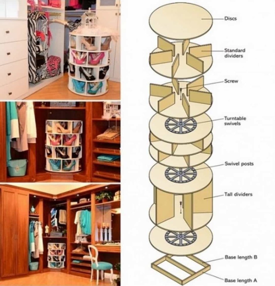 Полка для обуви круглая