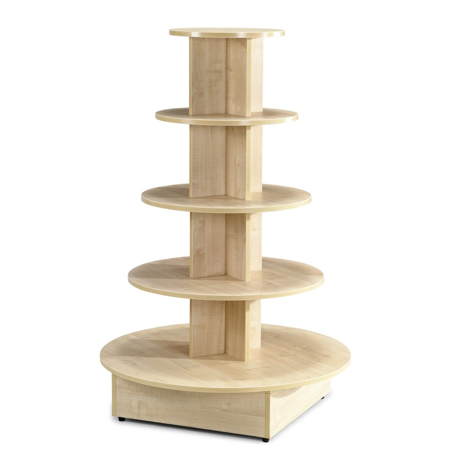 Этажерка деревянная круглая