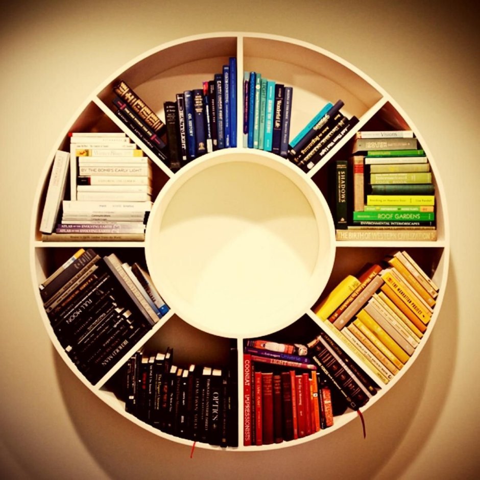 Круглая книжная полка