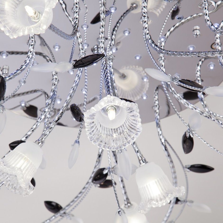 Потолочная светодиодная люстра Eurosvet Florescence 80114/21 хром/белый