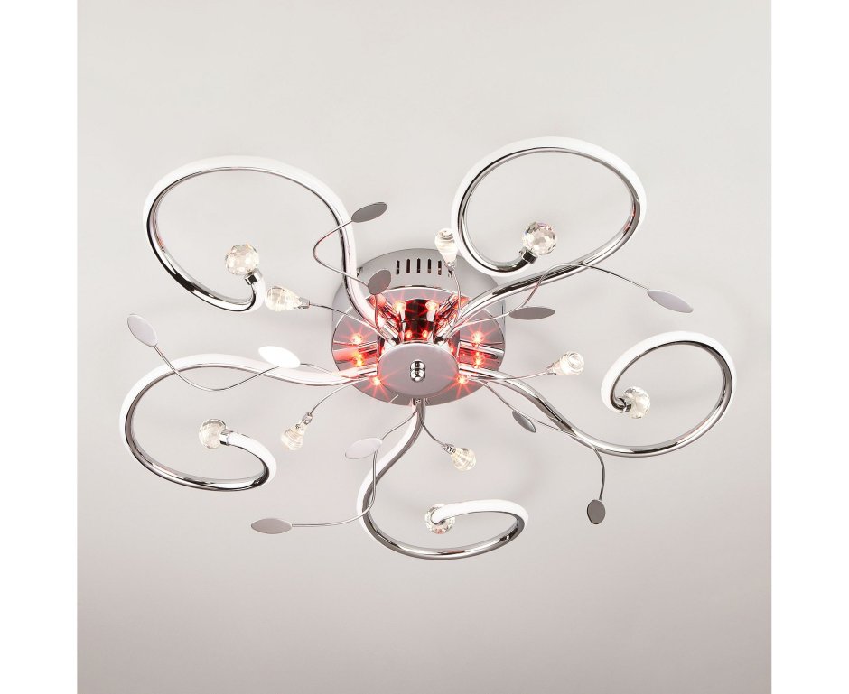 Потолочная светодиодная люстра Eurosvet Curl 90129/5 хром