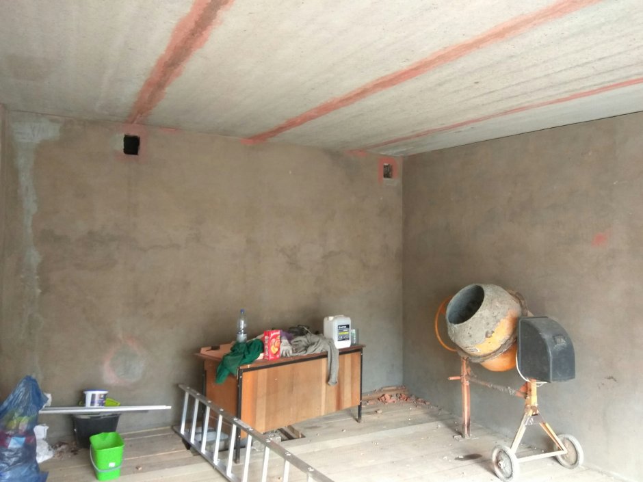 Оштукатуренный дом