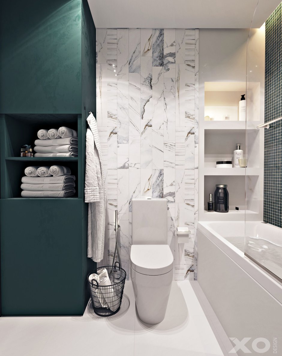 Элегантный стильный раздельный санузел