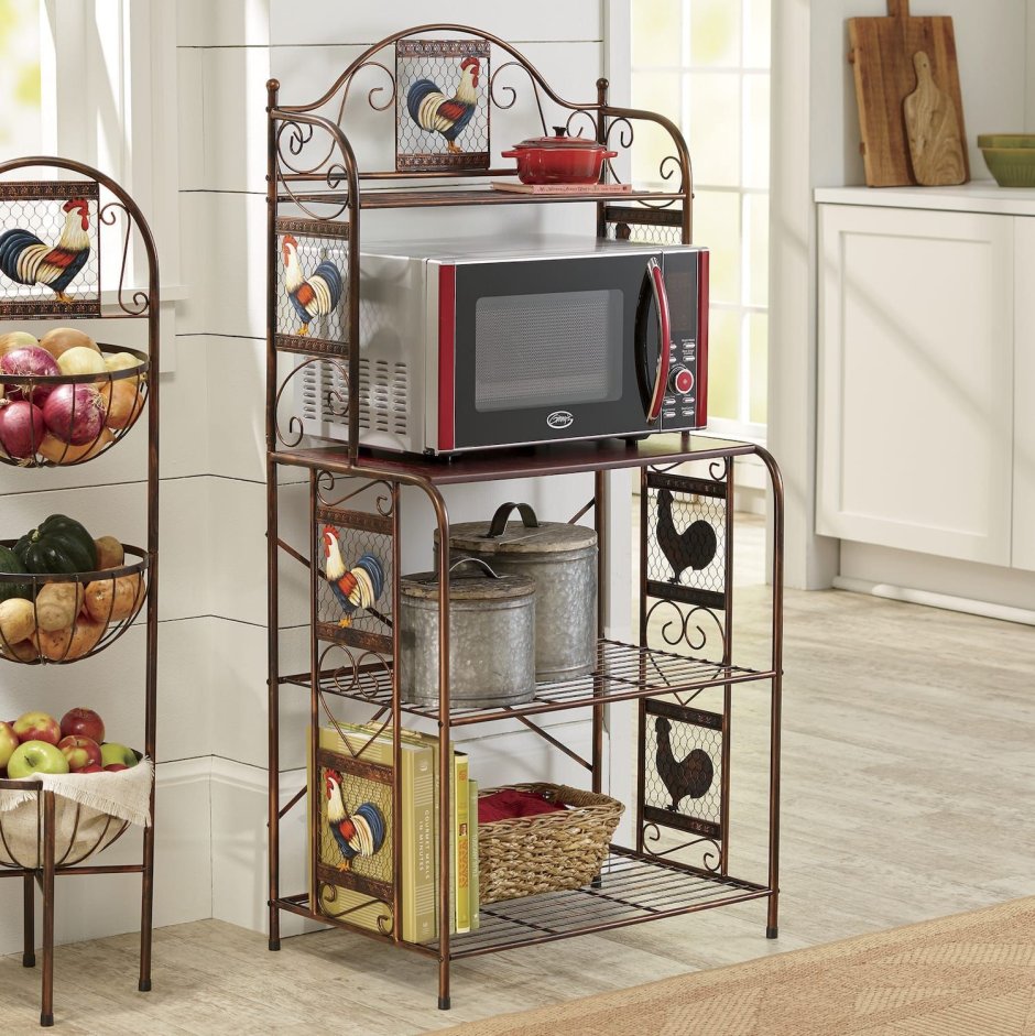 Кованая полка для микроволновки