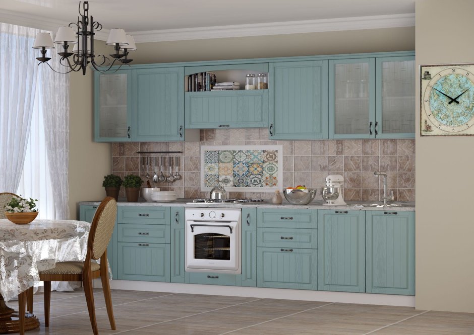 Кухня Томари Леруа Мерлен голубая