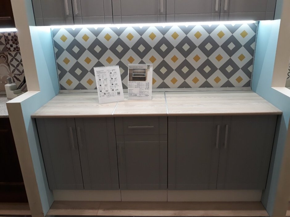 Delinia ID Томари 40x77 см МДФ цвет голубой