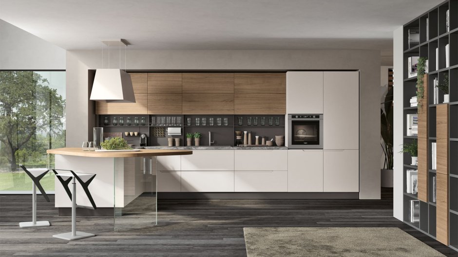 Кухни Scavolini фасад дерево