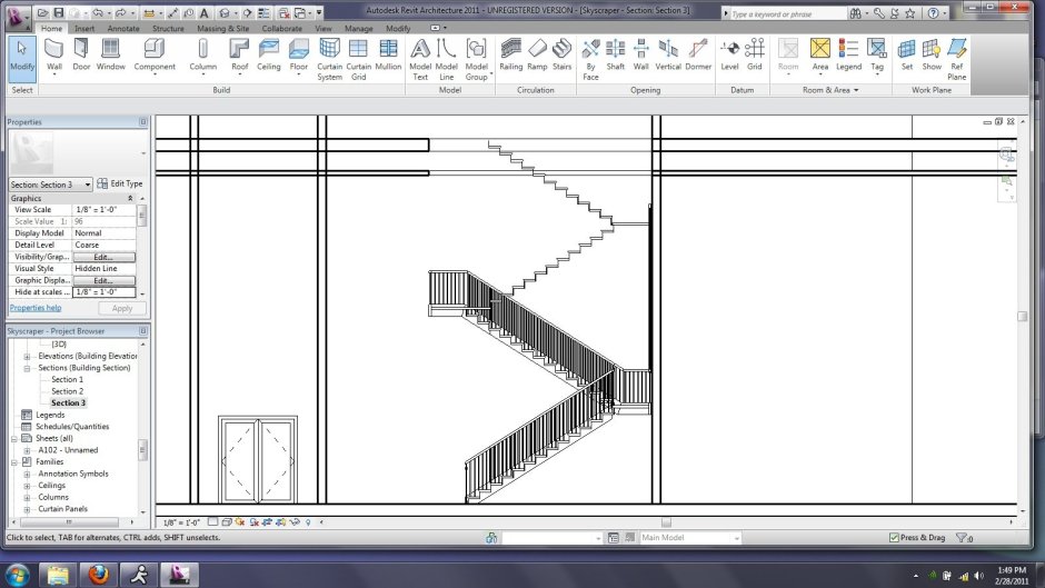 Revit чертеж шкафа