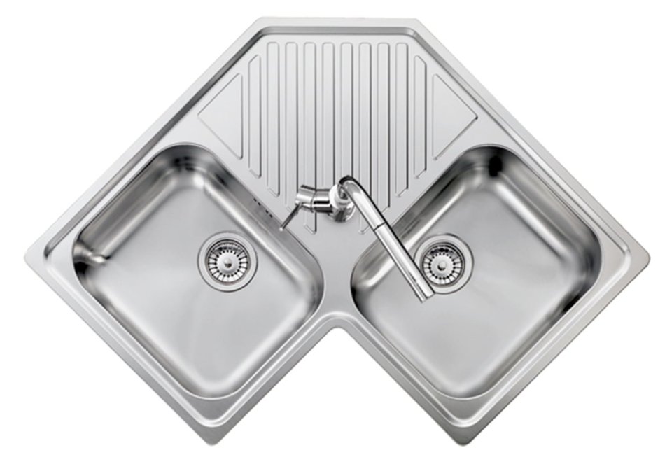 Врезная кухонная мойка Foster Corner 83x83 2 83х50см нержавеющая сталь