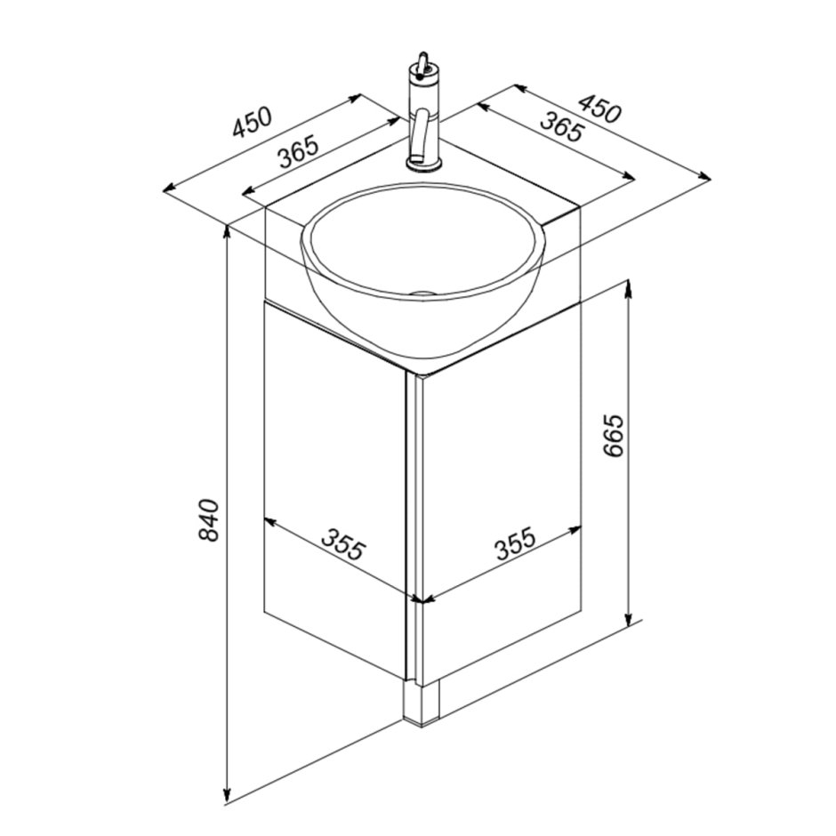 Раковина Палермо 70