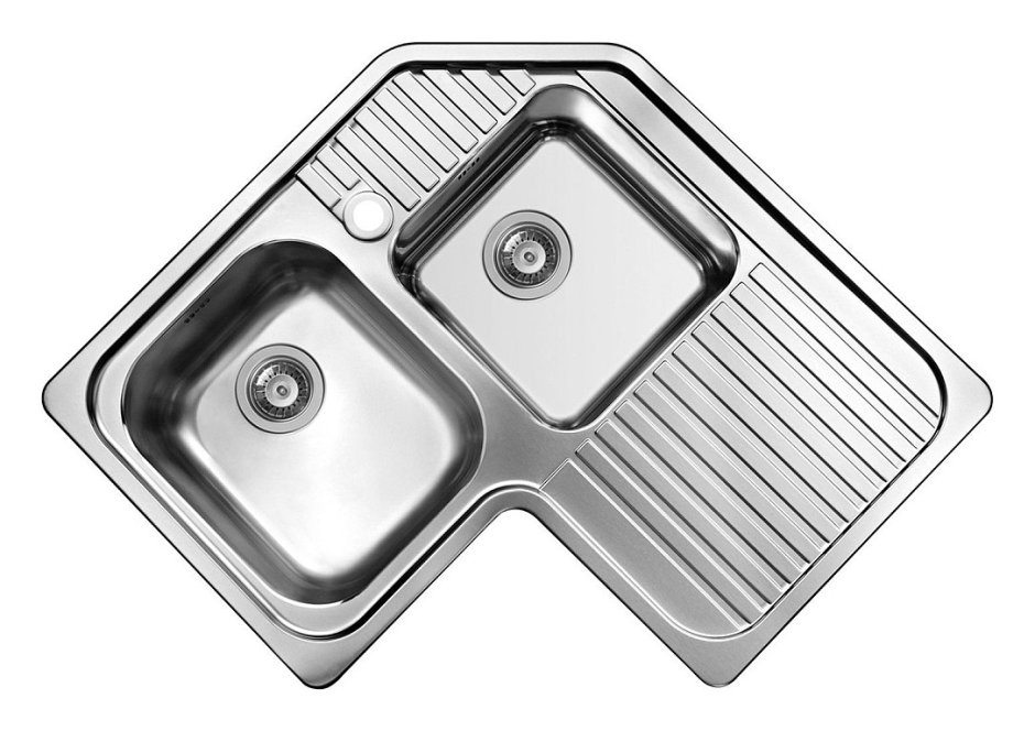 Врезная кухонная мойка Foster Corner 83x83 2 83х50см нержавеющая сталь