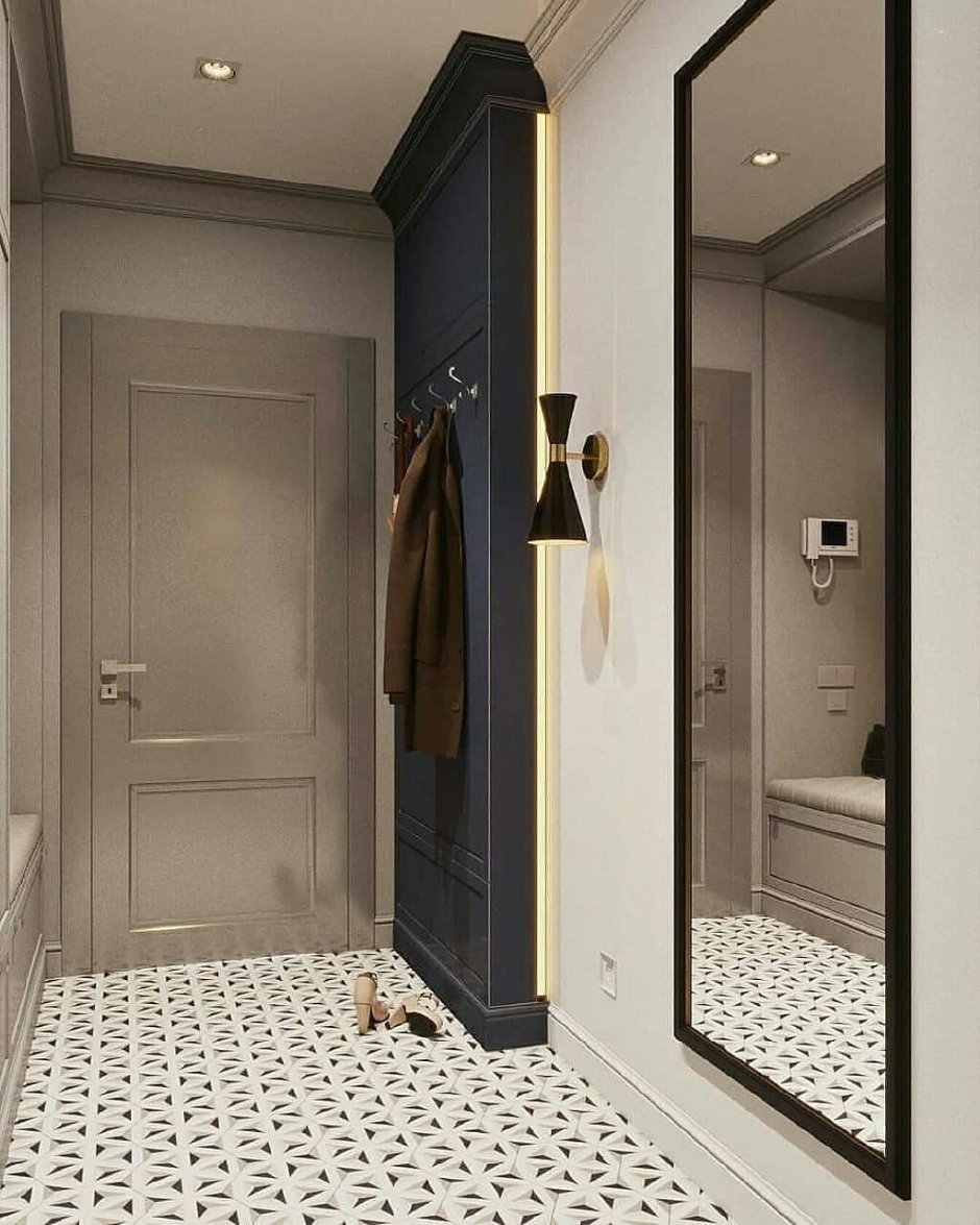 Прихожая с рейками