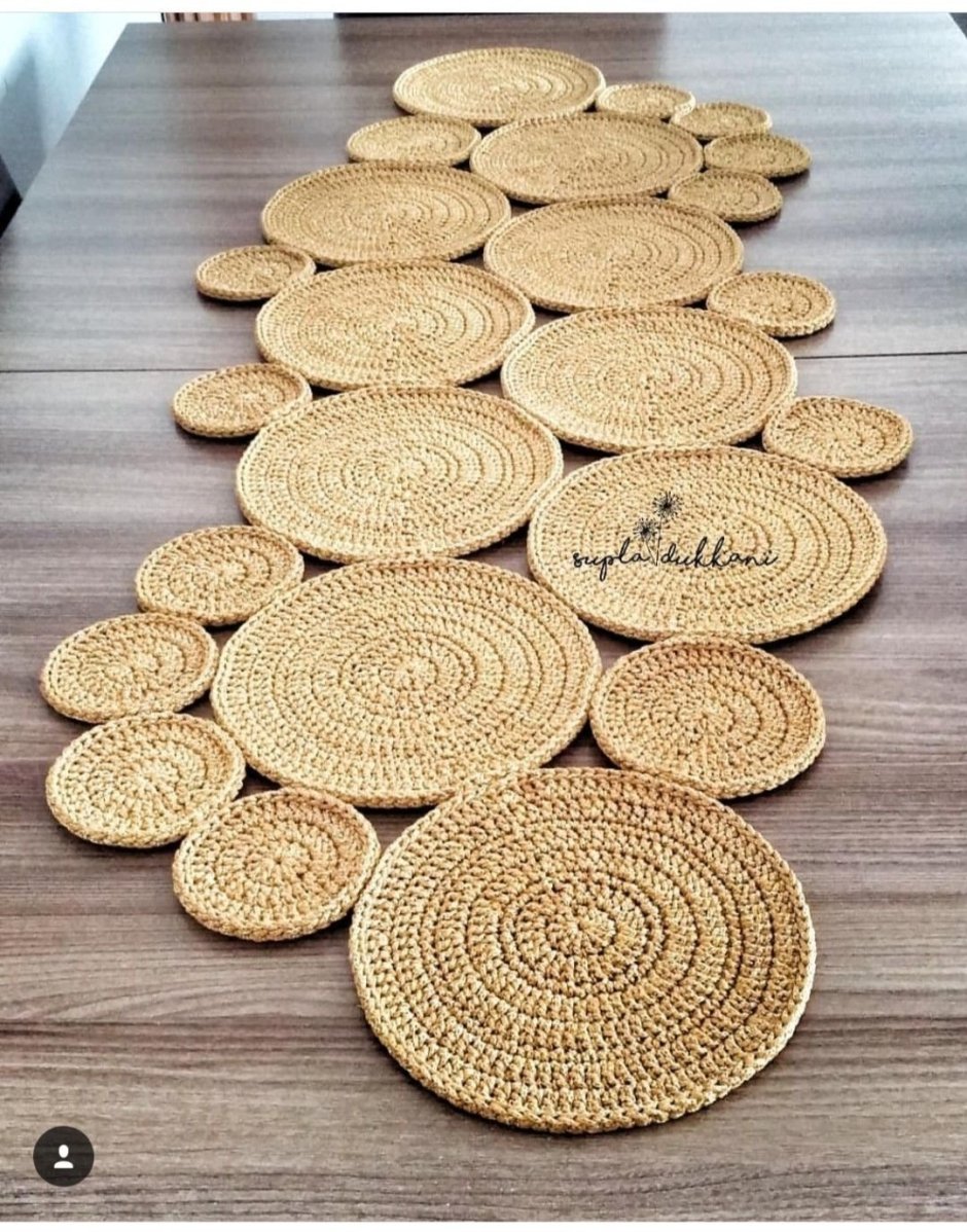 Дорожка из джута крючком