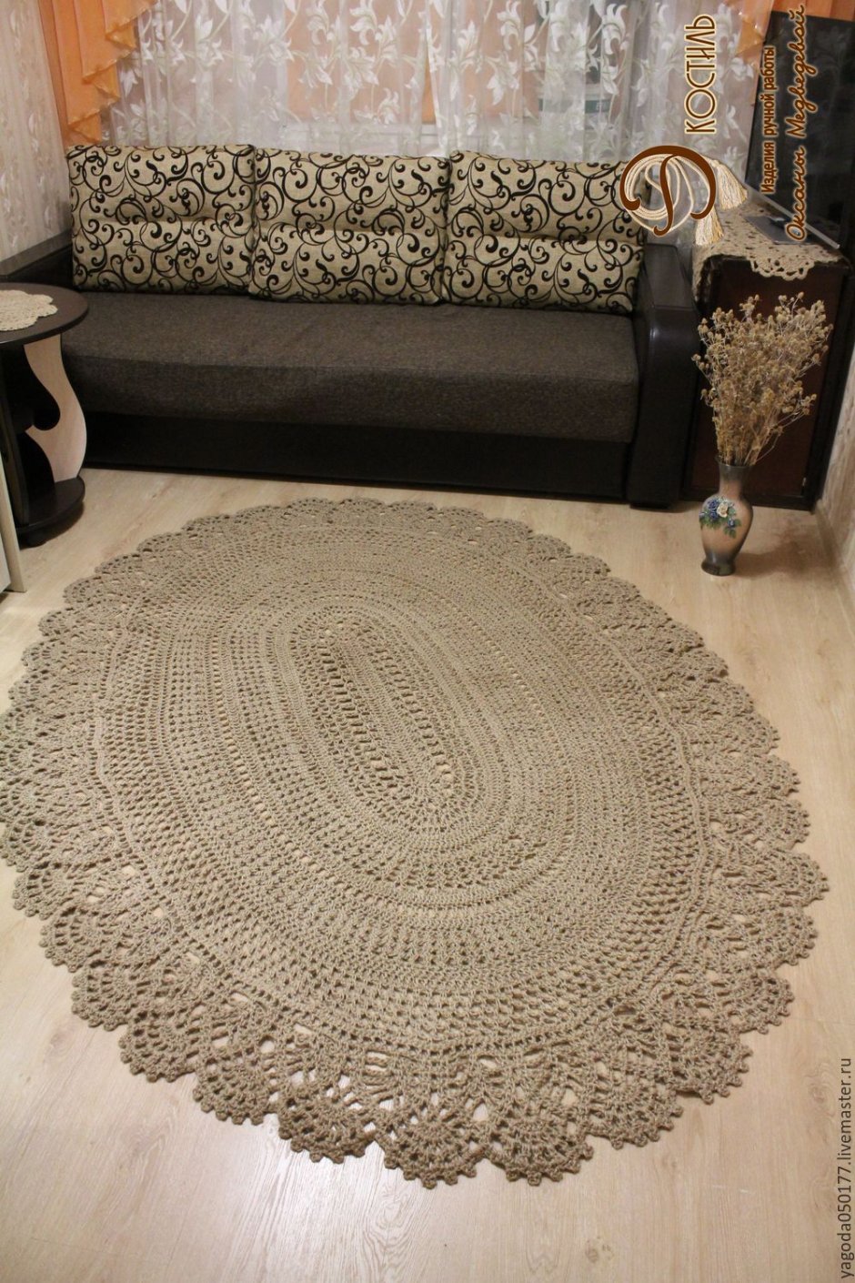 Коврик, 60×90 см, джут