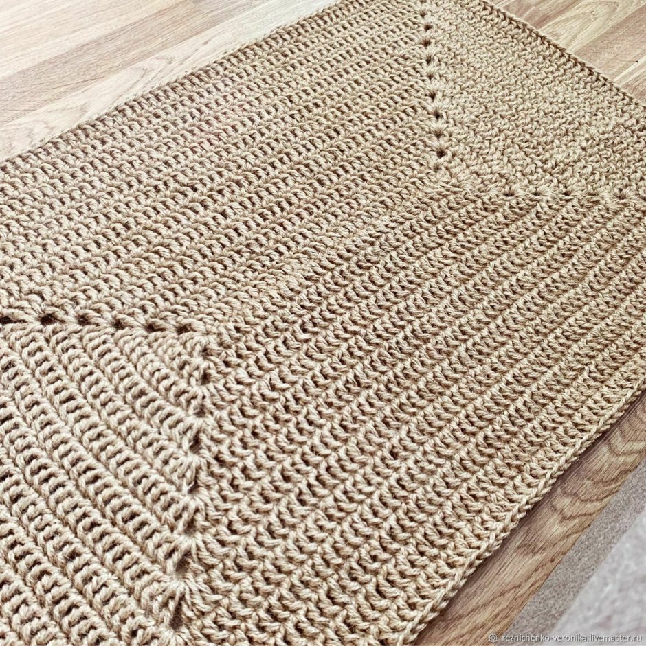 Дорожка из джута крючком