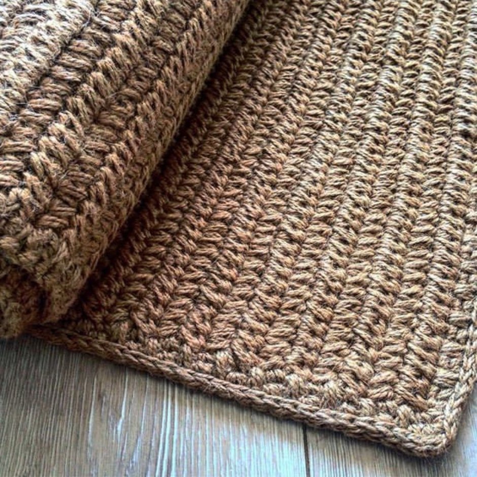 Прямоугольный коврик крючком