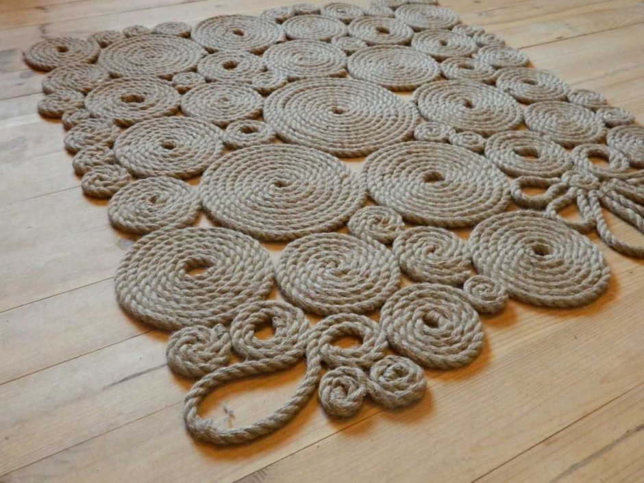 Ковер из джутового шпагата