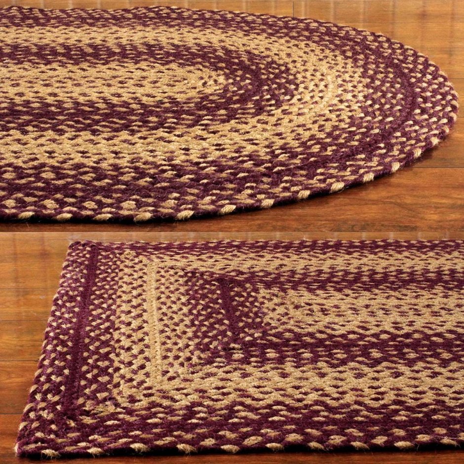 Плетеный коврик из жгута