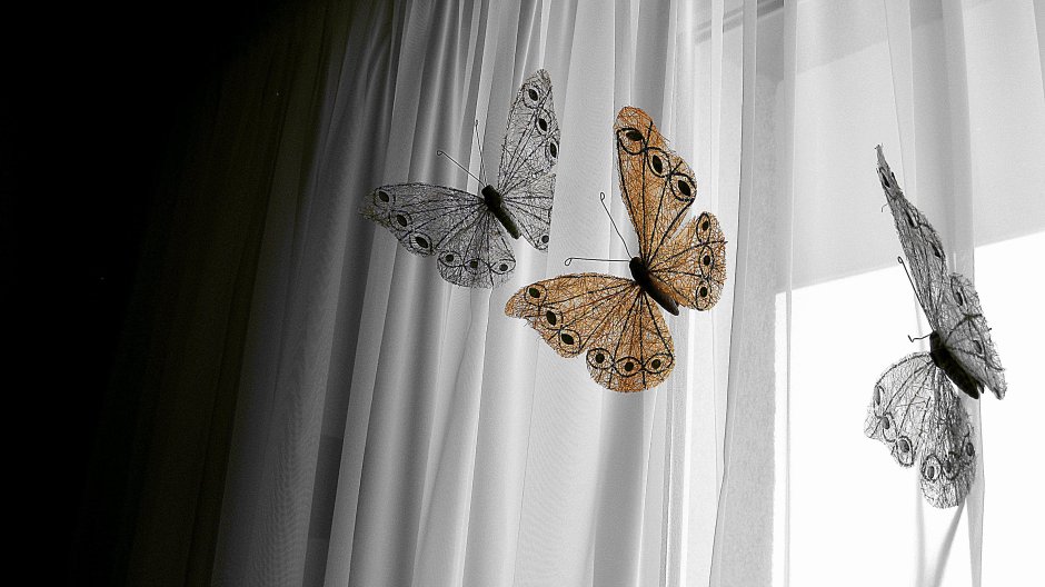 Декор из бабочек