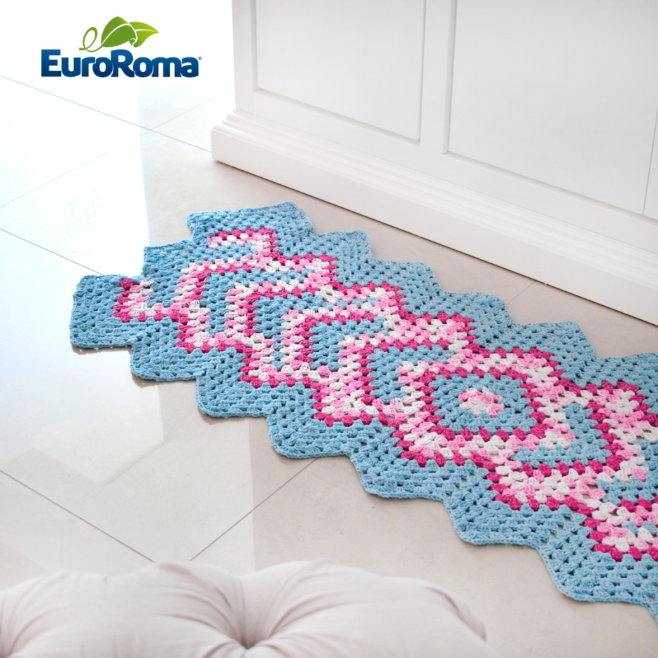 Коврик для ног крючком