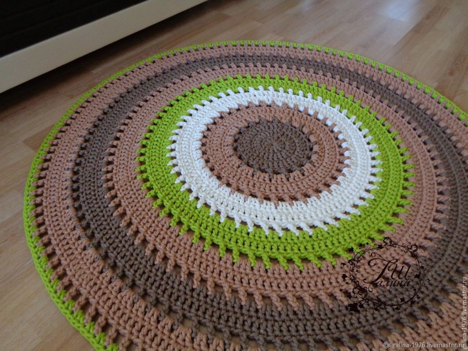 Напольные коврики крючком из пряжи