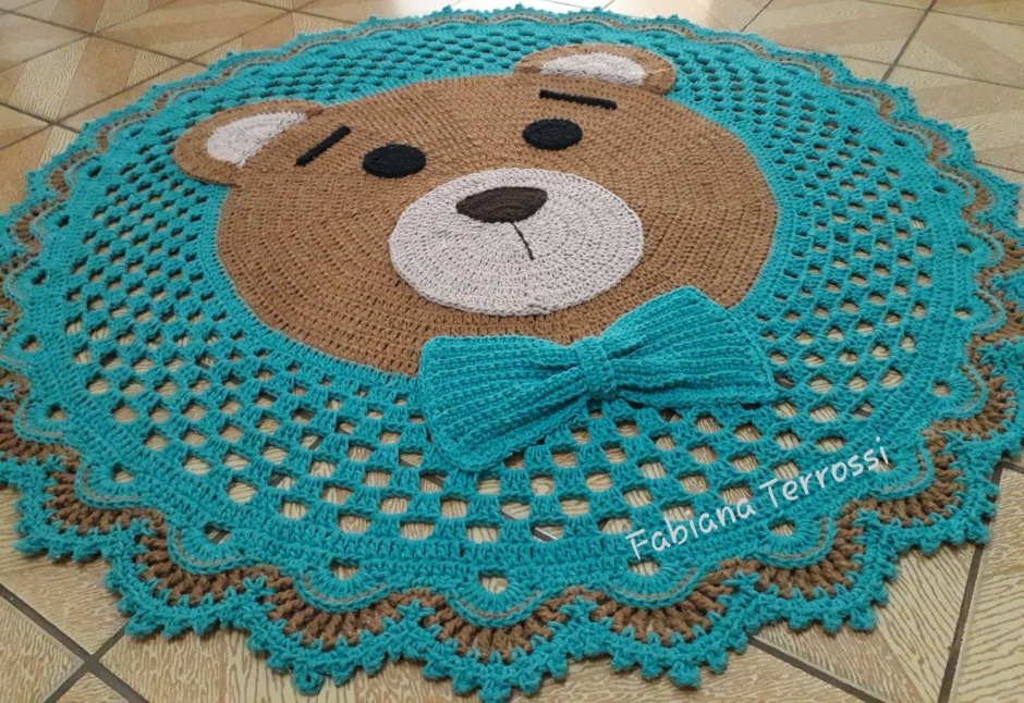 Коврики из пряжи спагетти