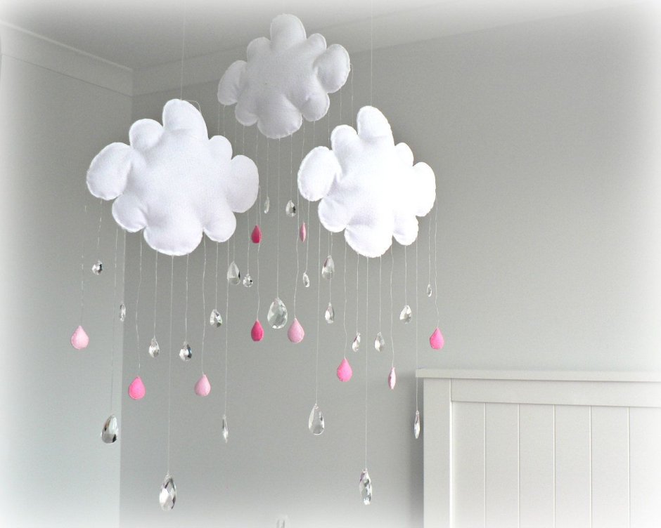 Лампа облако из ваты