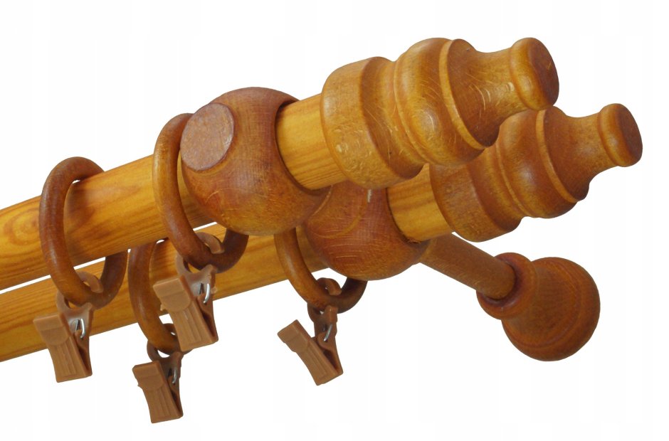 Карниз для штор деревянный резной