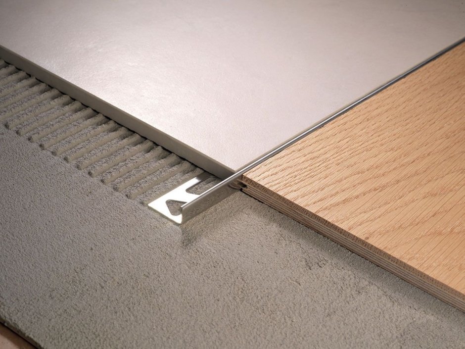 Стыковочный профиль латунь для керамогранита ламината 12 мм