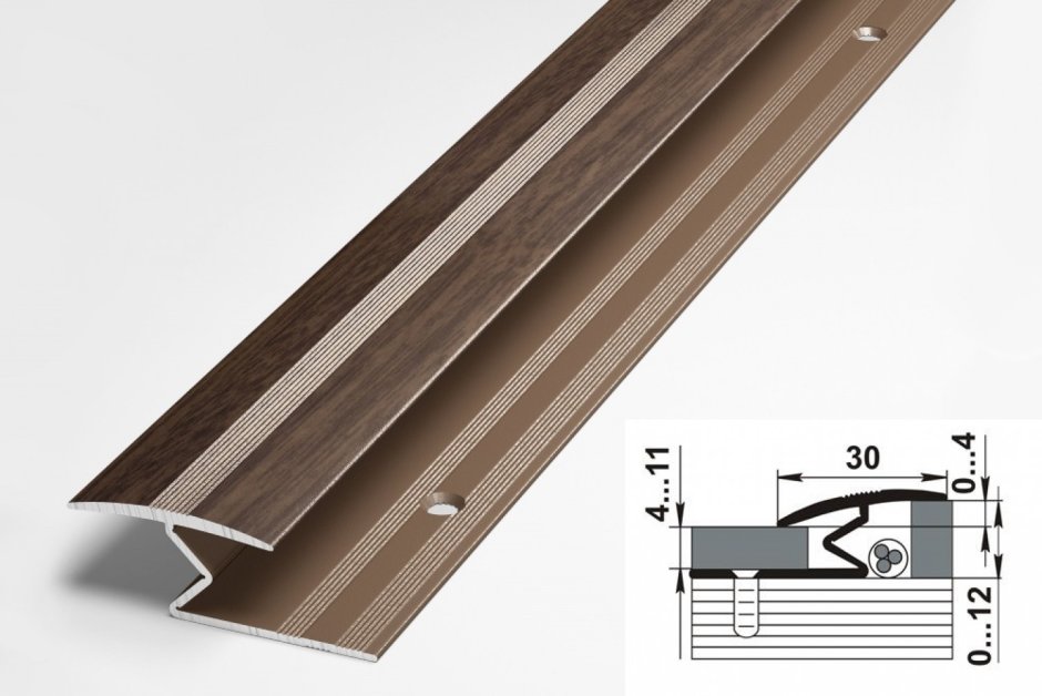 Порог алюм. Т-обр. 20мм 1,35м