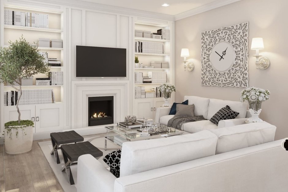 Белая гостиная икеа