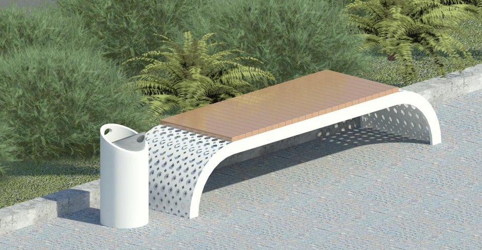 Стеклофибробетон скамейки