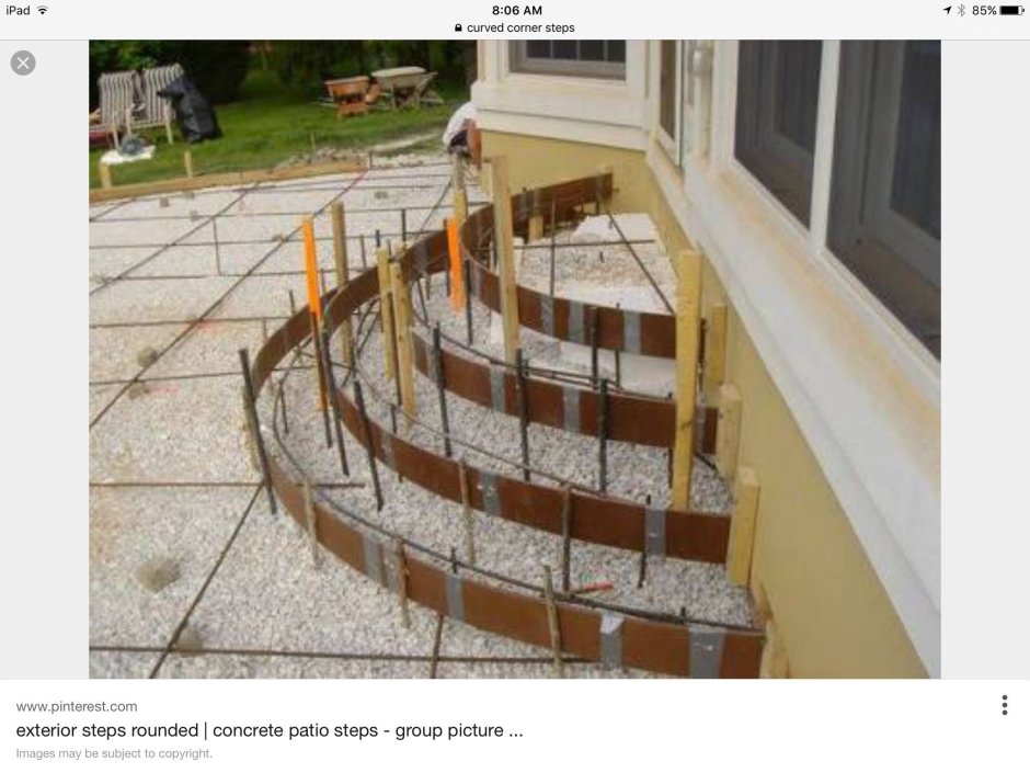 Полукруглые ступени для крыльца