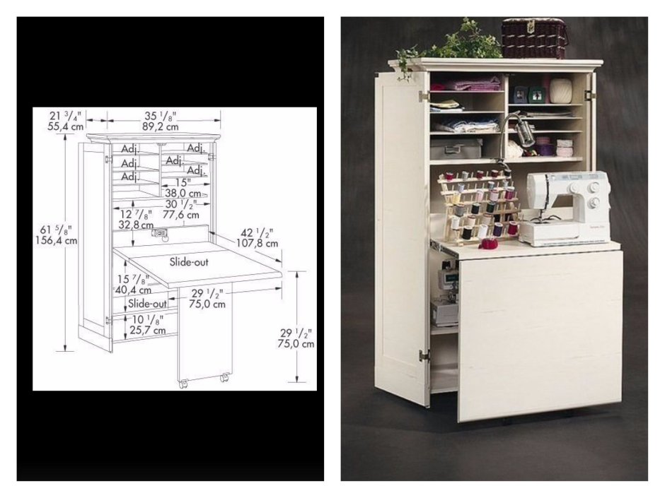 Шкаф трансформер для рукоделия box78