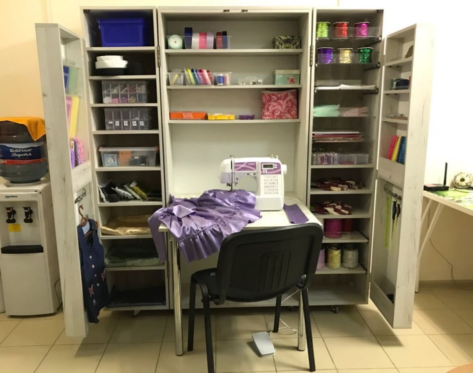 Швейный шкаф трансформер с закройным столом