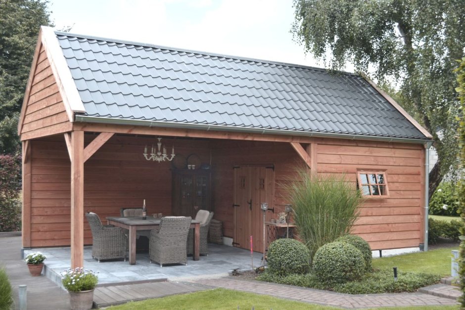 Беседка с хозблоком