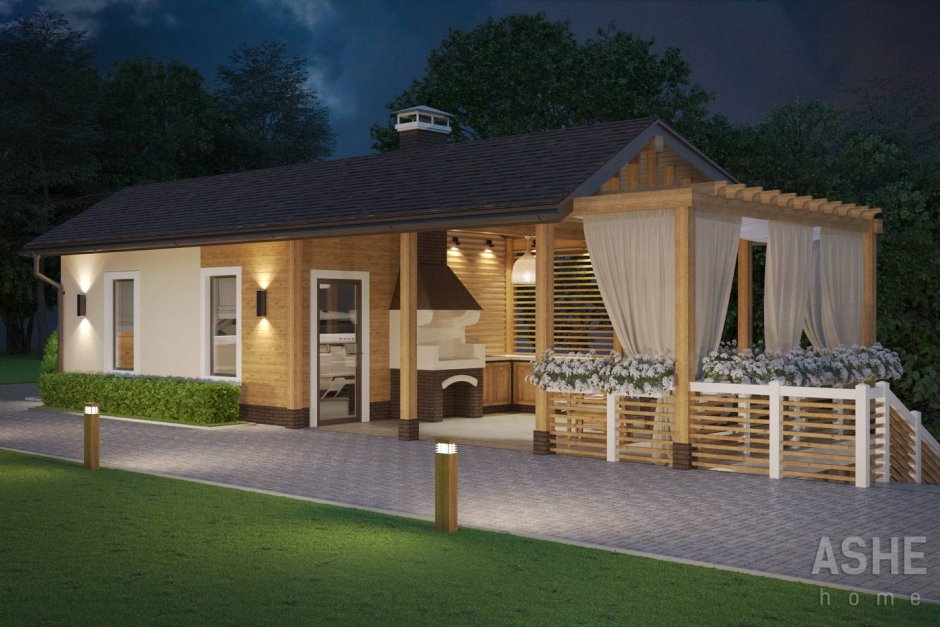 ТЕПЛОКРЕПОСТЬ проект бани с террасой