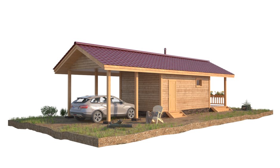 Баня с верандой под одной крышей проекты 4х6