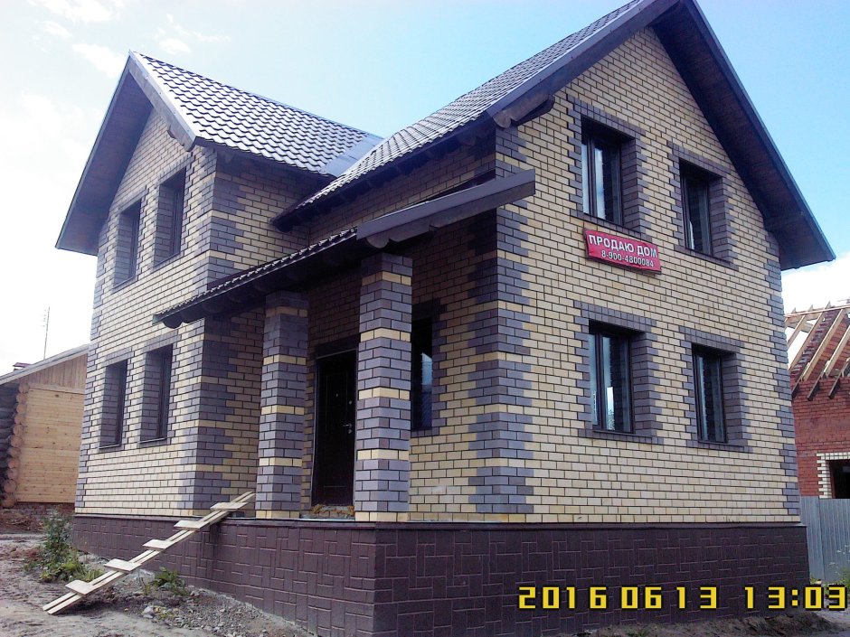 Расцветки домов из кирпича