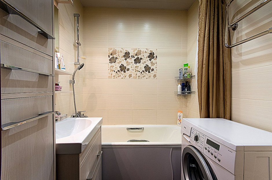 Ванная комната в хрущевке без унитаза