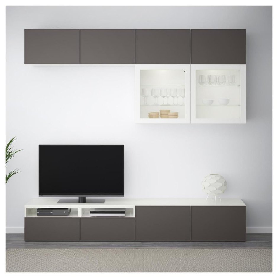 БЕСТО шкаф для ТВ, комбинация, Лаппвикен белый