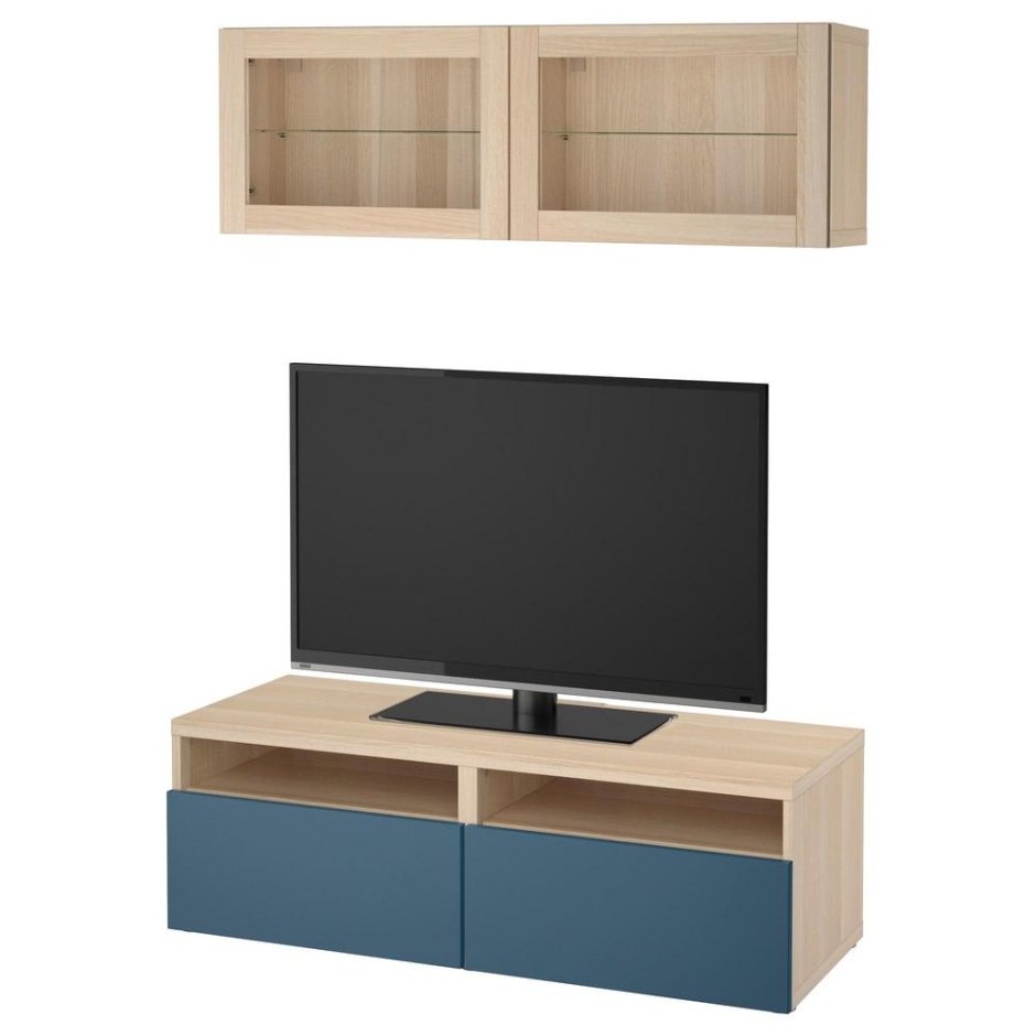 БЕСТО шкаф для ТВ, комбинация, Лаппвикен белый