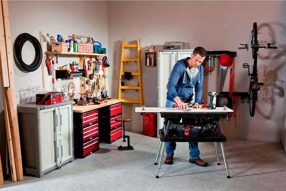 Складной рабочий стол - верстак Keter!