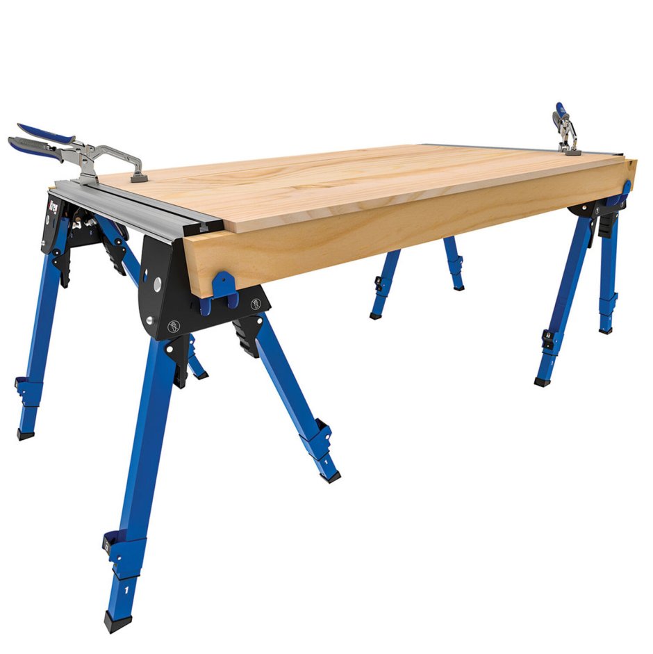 Опора складная Kreg track Horse с верстачным зажимом Bench Klamp