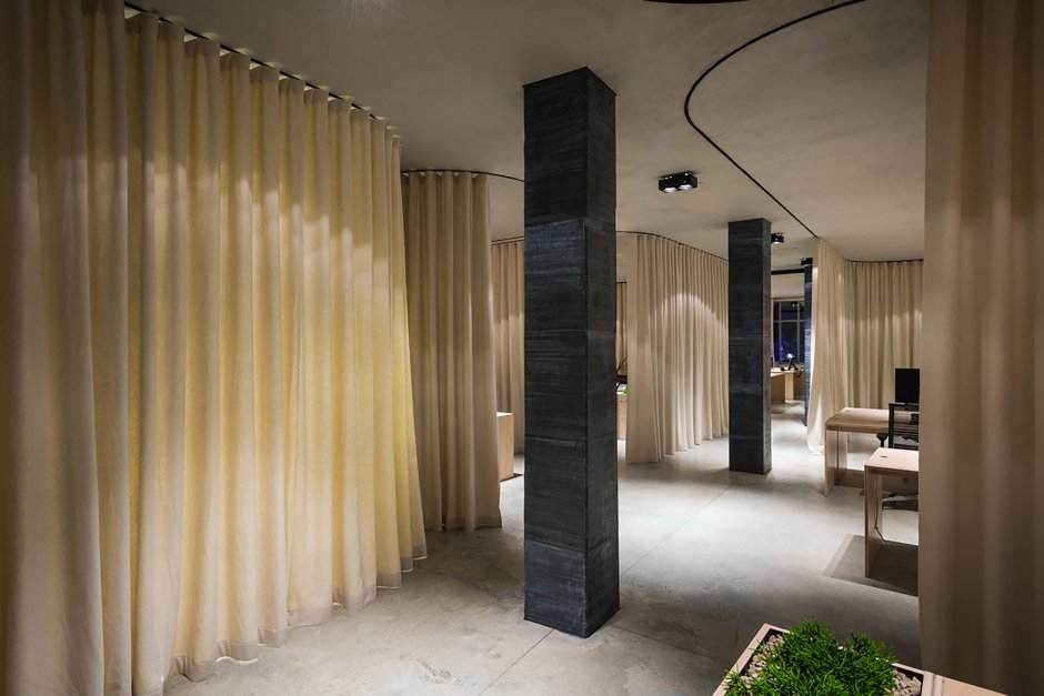 Тканевая перегородка для зонирования